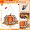 Fall Football Door Sign Wooden Pumpkin Football Hanging Decor – Autumn Farmhouse Front Door Hanger, Rustic Thanksgiving Porch Wall Plaque Seasonal Home Outdoor Decoration